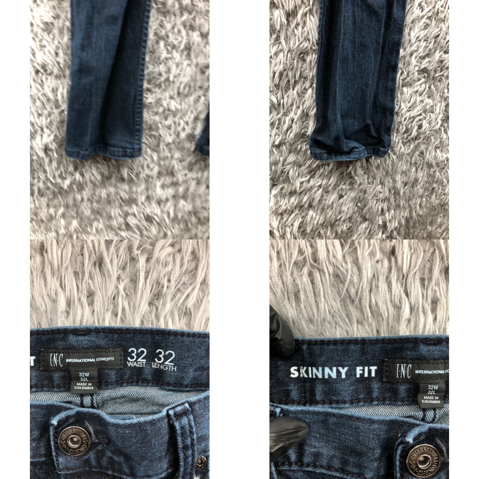 Vintage INC Denim Skinny Fit Jeans Mens 32x32 Mid Wash Blue Denim Jeans INC International Concepts Skinny Style Regular Fit 5-Pocket Blue Mens Size US 32 / EU 48 - 8 Thumbnail