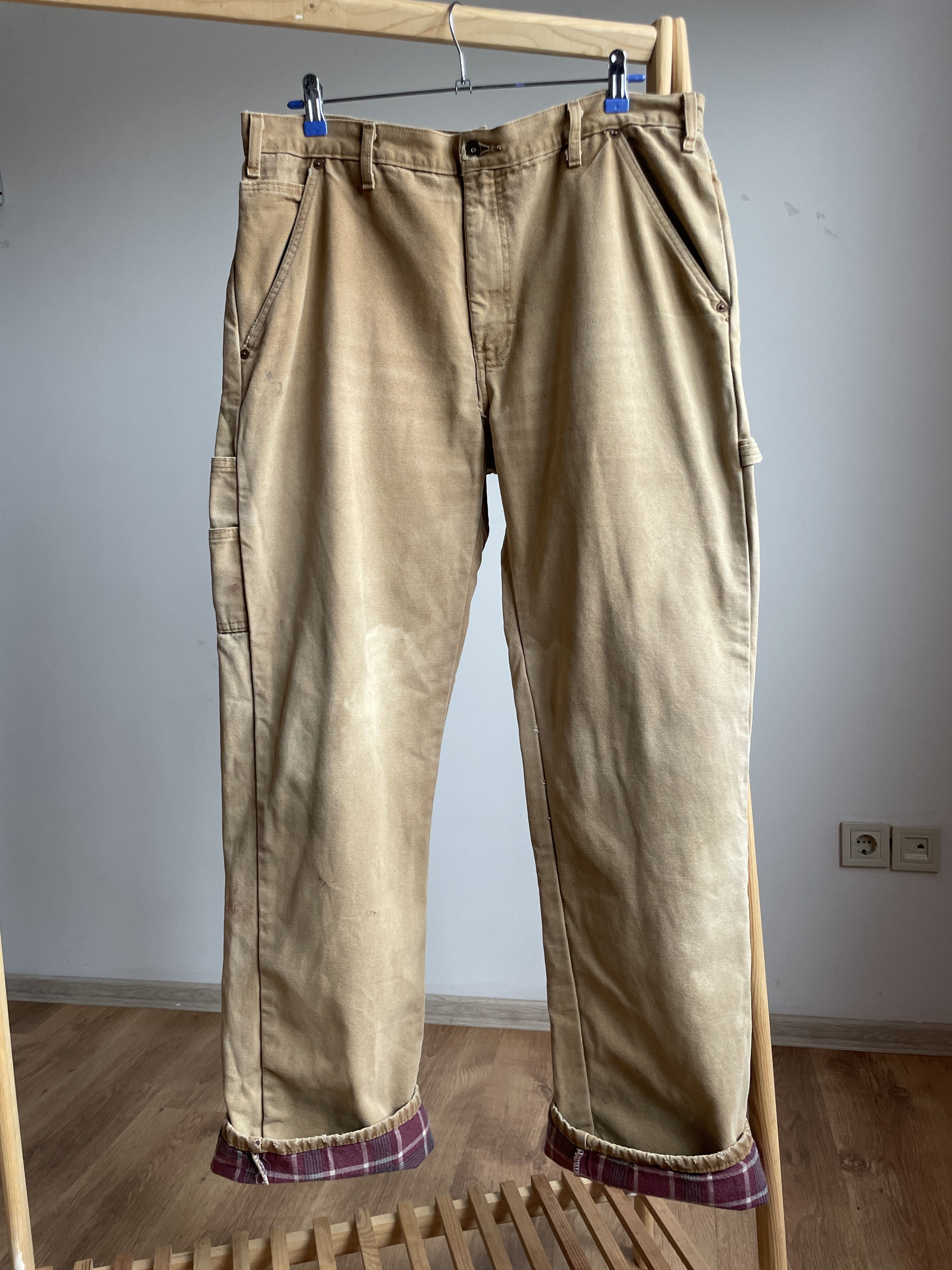 Dickies Dickies Flannel Lined Duck Canvas Carpenter Work Pants Size US 36 / EU 52 - 1 Thumbnail