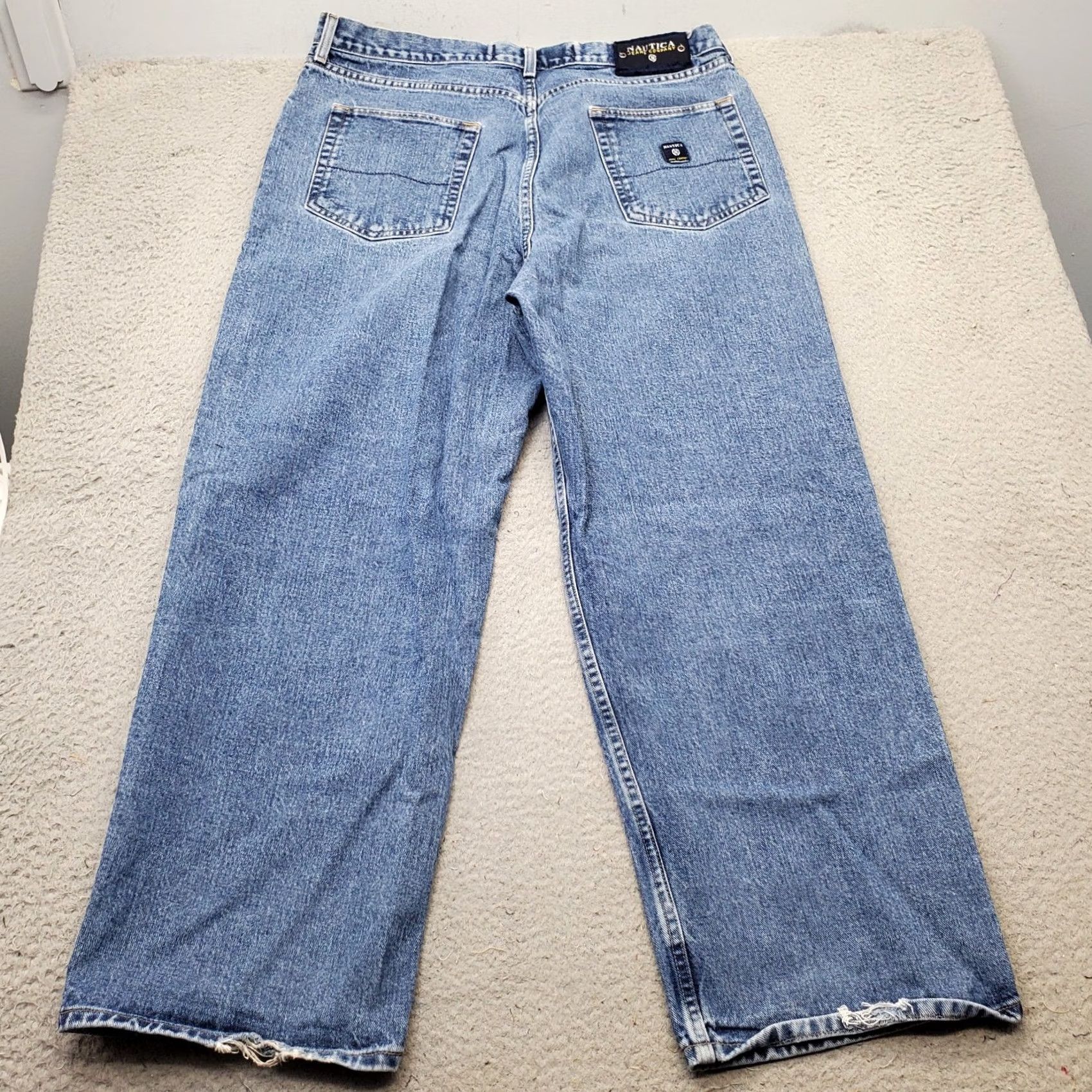 Nautica Nautica Jeans Company Mens 38 Jeans Blue Denim Medium Wash Straight Leg Relaxed Size 38 Mens Jeans Size US 38 / EU 54 - 2 Thumbnail