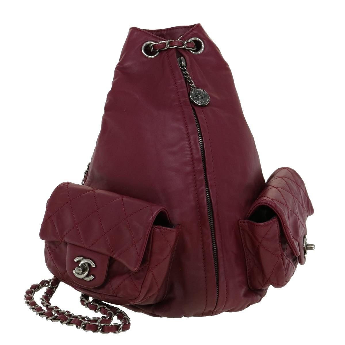 Chanel Chanel Matelasse Chain Backpack Lamb Skin Bordeaux CC Size ONE SIZE - 1 Thumbnail