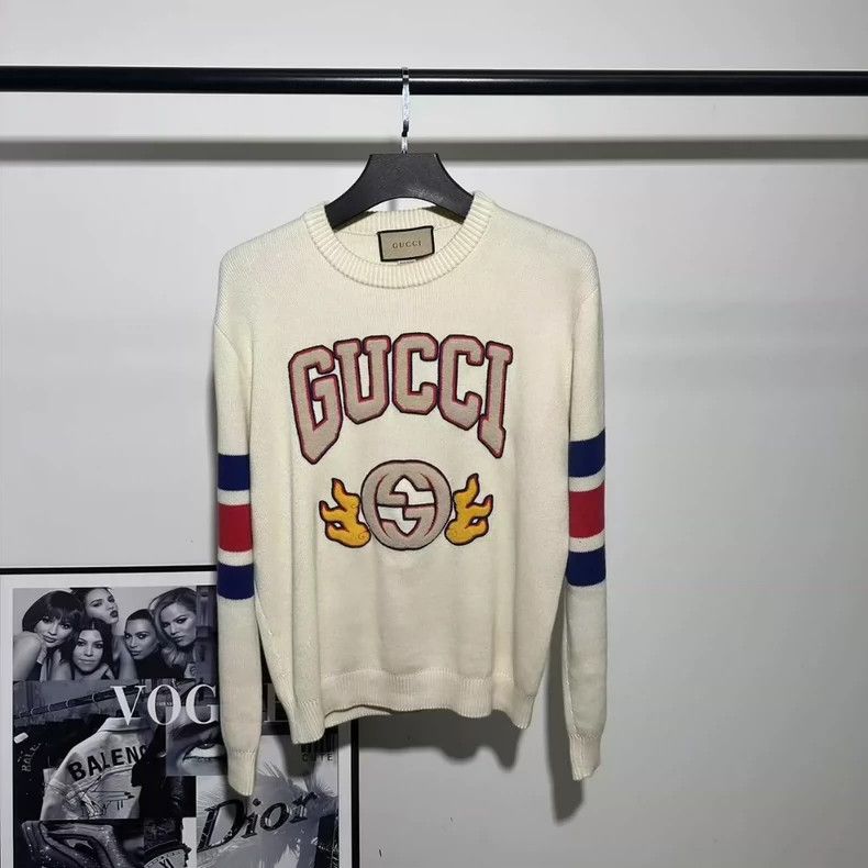 Gucci Gucci Logo Stripe Knit Sweater for Men-dmc Size US M / EU 48-50 / 2 - 1 Thumbnail