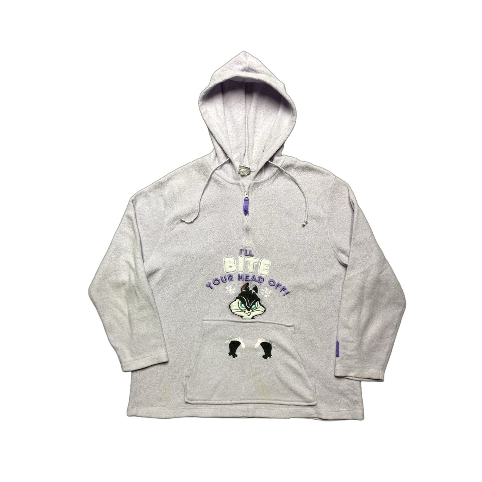 Vintage VINTAGE Looney Tunes Penelope Pussycat Fleece Hoodie Women XL Pink Pullover Size XL / US 12-14 / IT 48-50 - 1 Thumbnail