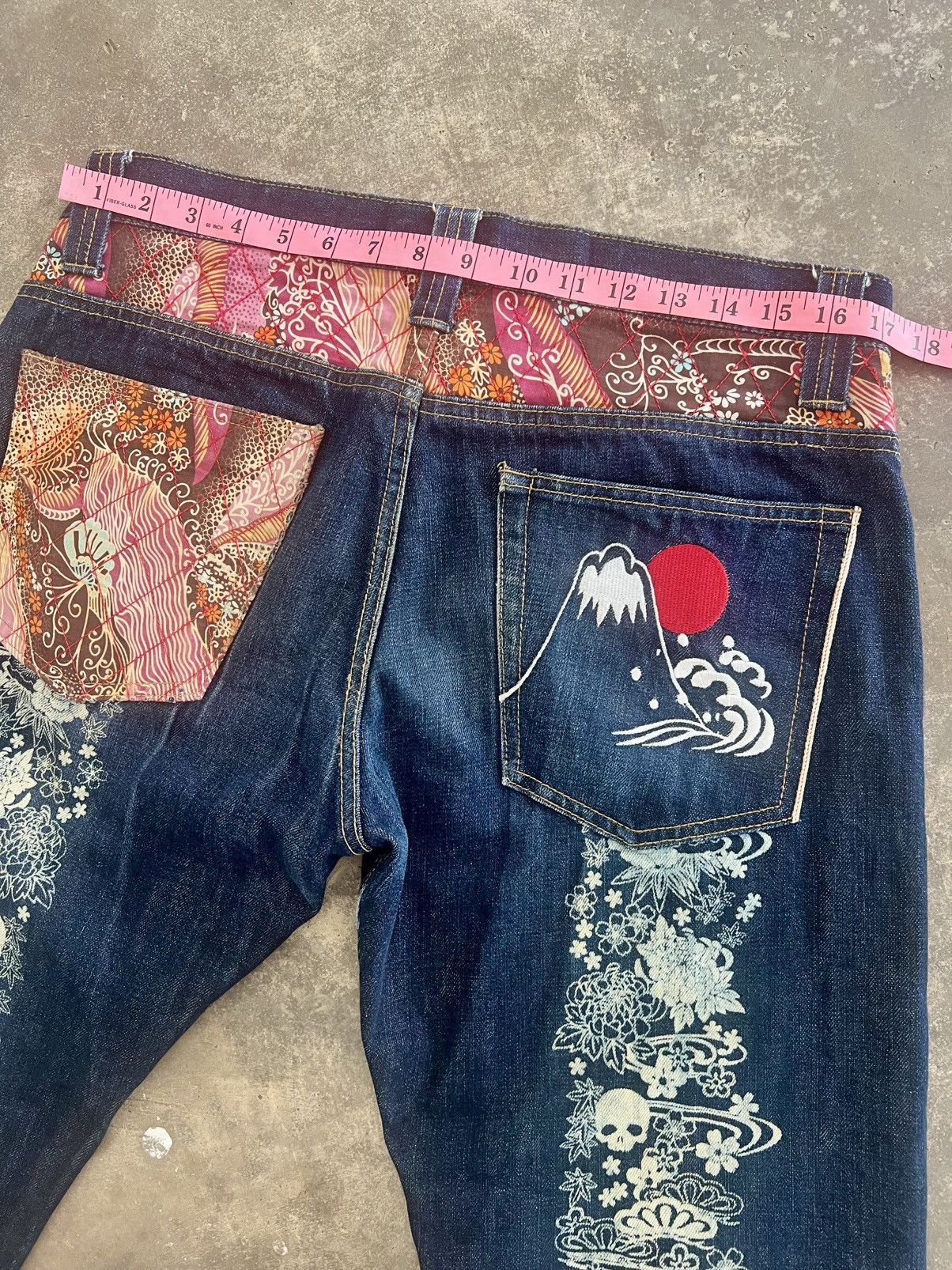 Japanese Brand VINTAGE SKULL JAPANESE TRADITIONAL SELVEDGE KODAMA JEANS Size US 34 / EU 50 - 20 Thumbnail