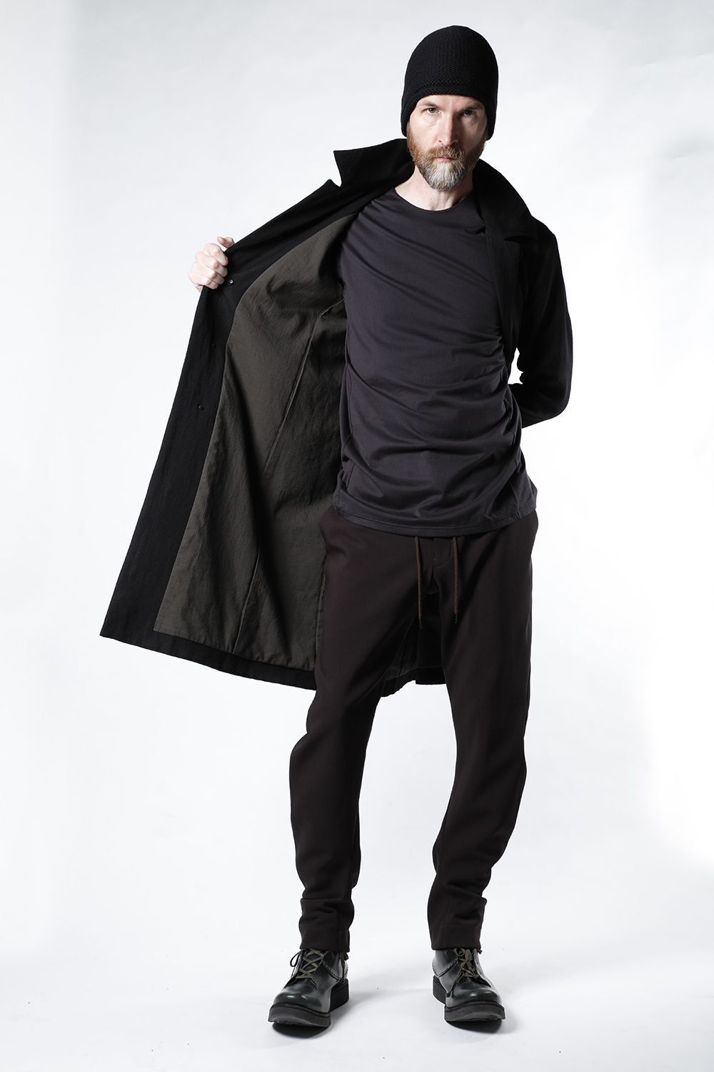 Devoa Virgin Wool/Canapa (Hemp) Soft Gabardine Coat Size US M / EU 48-50 / 2 - 6 Thumbnail