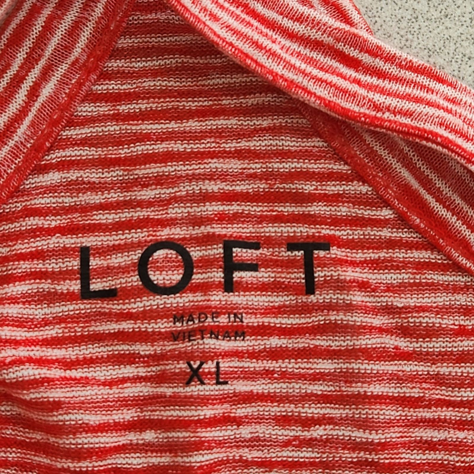 Loft Loft Red White Striped Racerback Tank Top XL Lightweight Size XL / US 12-14 / IT 48-50 - 3 Thumbnail