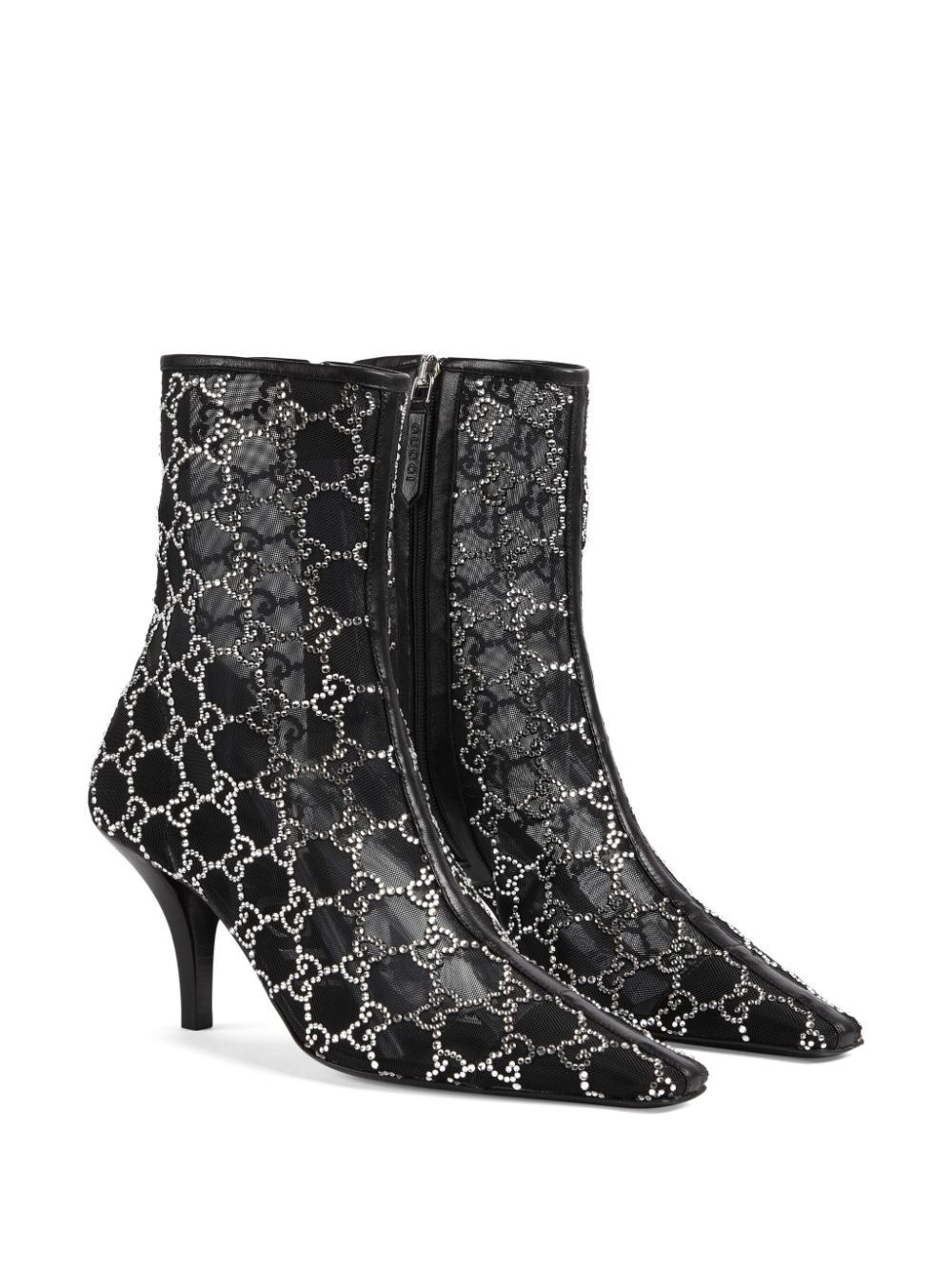 Gucci o1s1wg110125 GG Mid-Heels Boots in Black Size US 6.5 / IT 36.5 - 3 Thumbnail