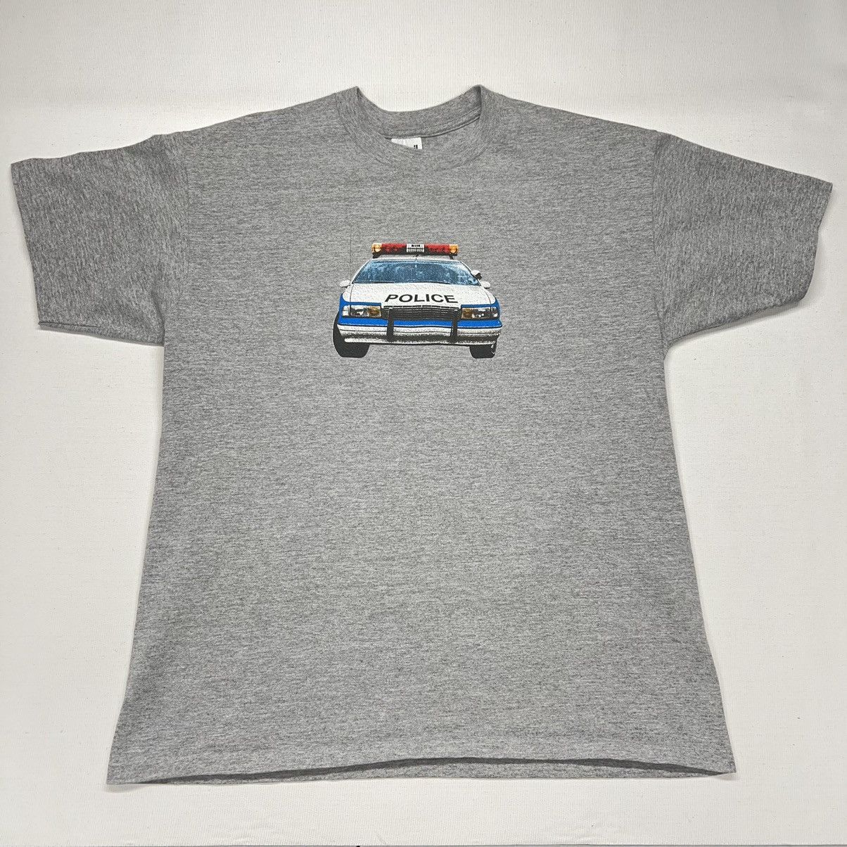 Anvil × Vintage VTG Police Car Tee Shirt Anvil Single Stitch Double Sided Size US L / EU 52-54 / 3 - 1 Thumbnail