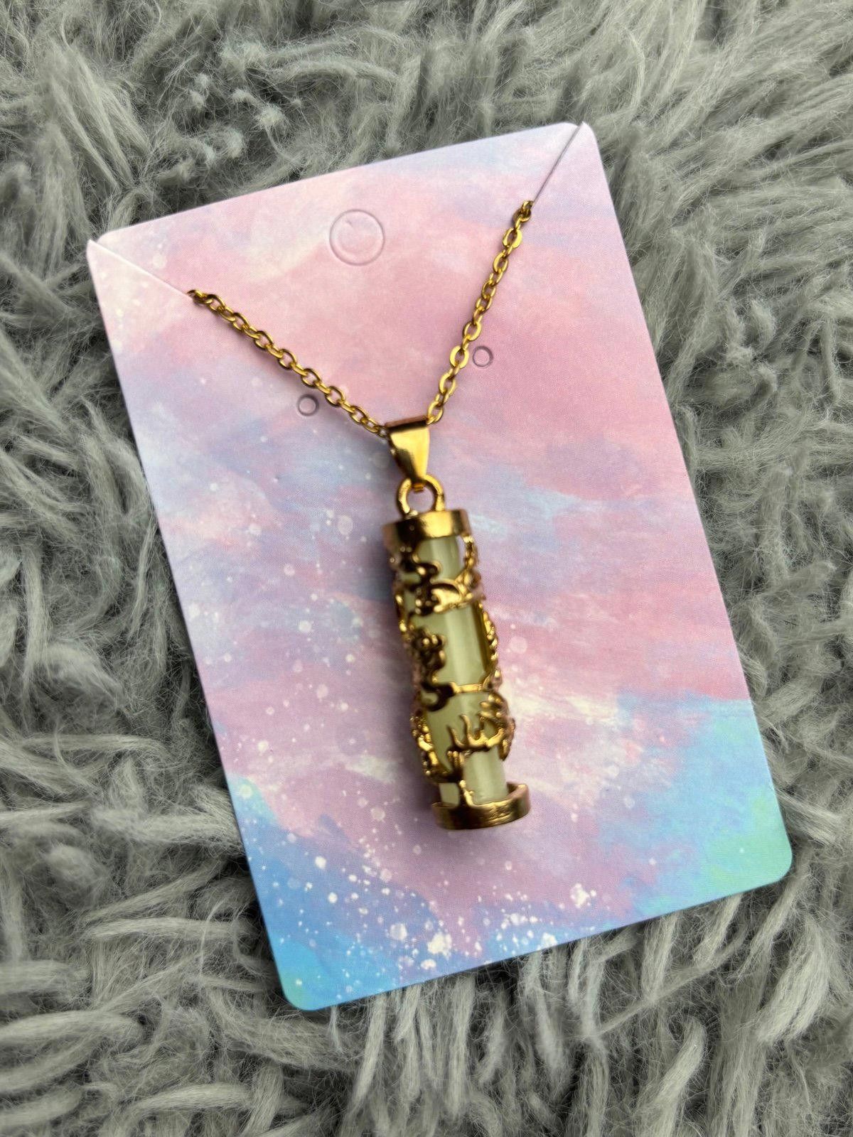 Handmade Gold plated glow in the dark necklace Size ONE SIZE - 1 Preview