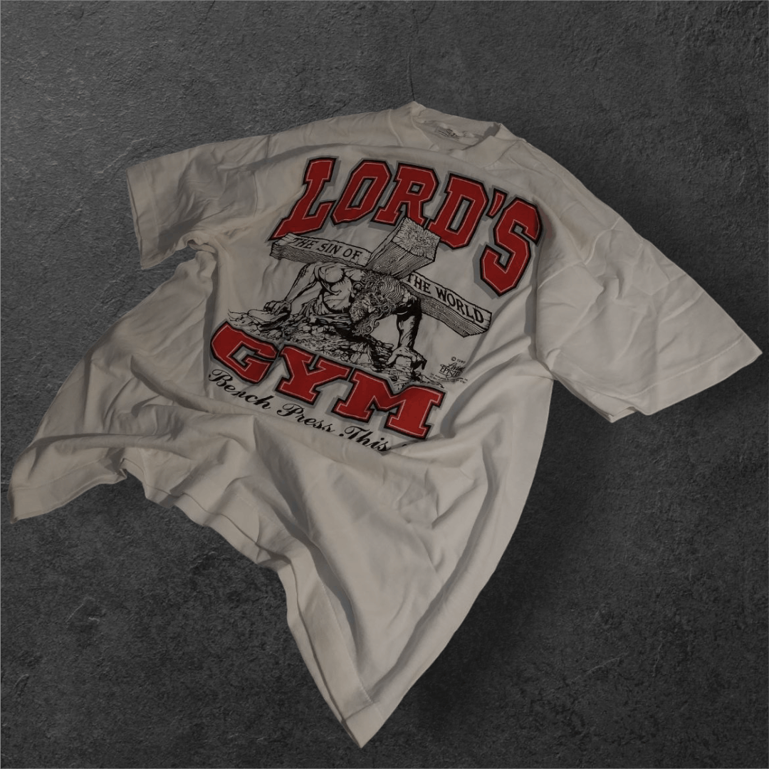 Vintage Vintage 1990s Lord's Gym tee t-shirt jesus Size US L / EU 52-54 / 3 - 2 Thumbnail