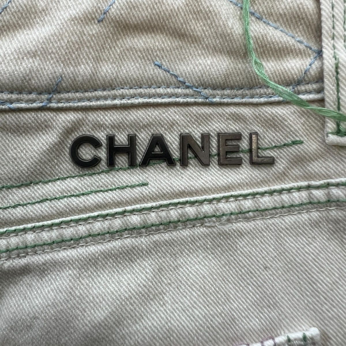 Chanel CHANEL Vintage Stitch Detail Straight Denim Pants Size US 40 / EU 56 - 11 Thumbnail