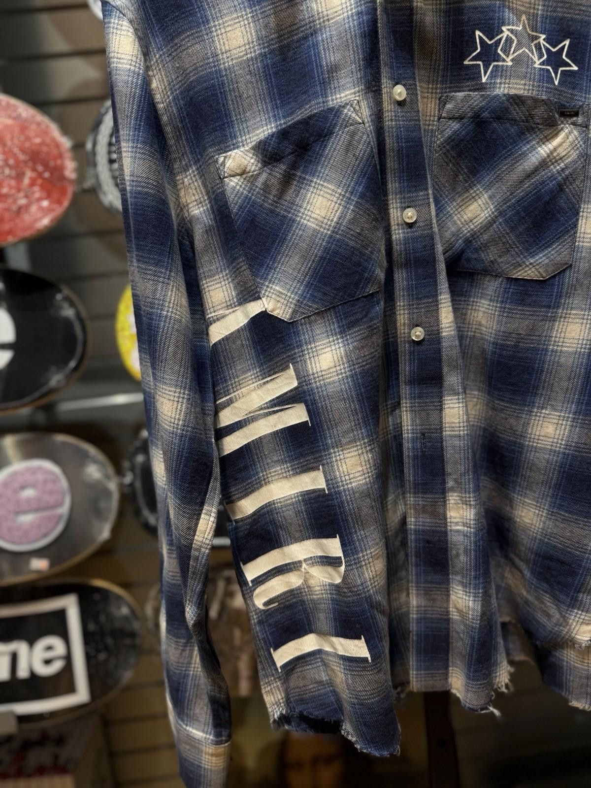 Amiri AMIRI Plaid Flannel Shirt Blue Black Star Men's Size Small Size US S / EU 44-46 / 1 - 5 Thumbnail