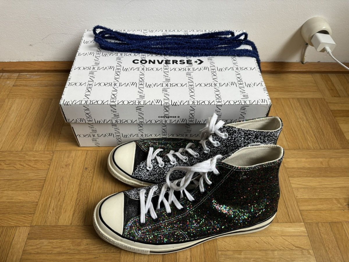 Converse × JW Anderson Converse JW Anderson Chuck 70 Hi Black/White/Glitter Size US 11 / EU 44 - 6 Thumbnail