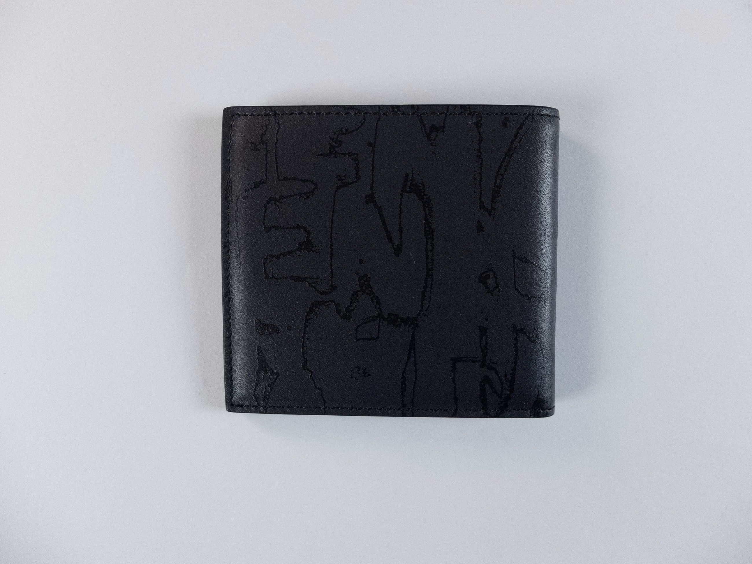 Alexander McQueen ALEXANDER MCQUEEN black abstract logo leather wallet q Size ONE SIZE - 2 Thumbnail