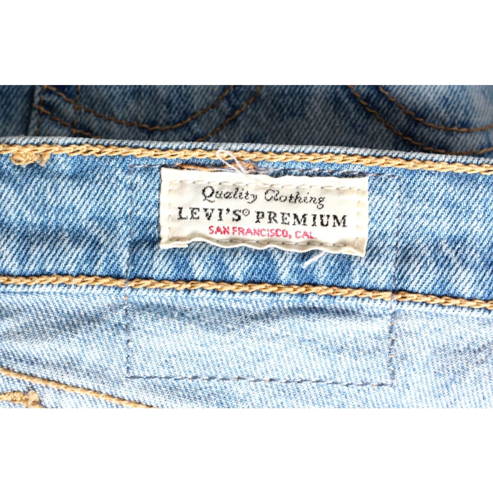 Levi's VINTAGE LEVI’S? RIBCAGE SHORT Jeans Denim Shorts Women 25 PREMIUM Leopard 90s? Size 42" / US 20 - 6 Thumbnail