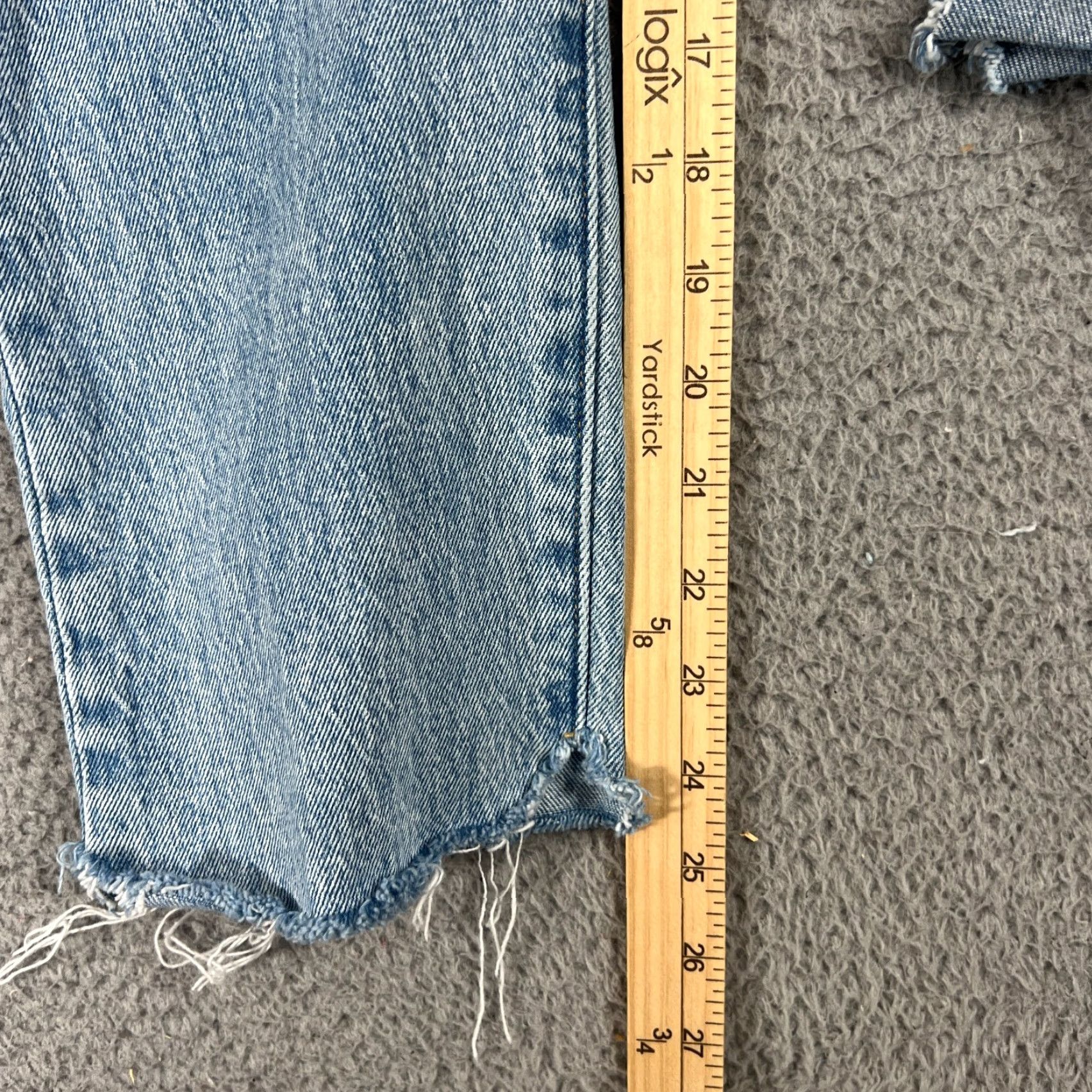 Levi's VINTAGE Levi's 501 Jeans Skinny 29 Womens Premium Denim Button Fly Frayed Cuff Blue 90s Womens Jeggings? Size 29" - 3 Thumbnail