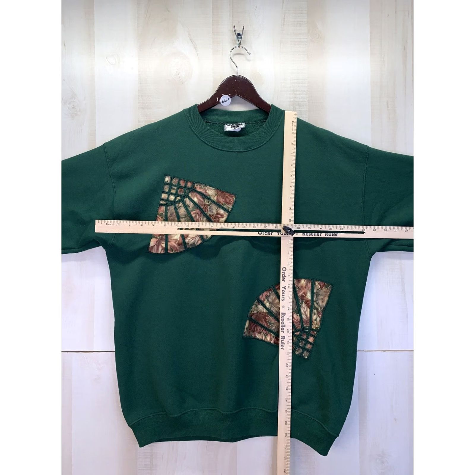 Lee VINTAGE Lee Heavyweight Fall Fan Inlay Womens Green Sweatshirt XL USA Made-8621 Size XL / US 12-14 / IT 48-50 - 2 Thumbnail