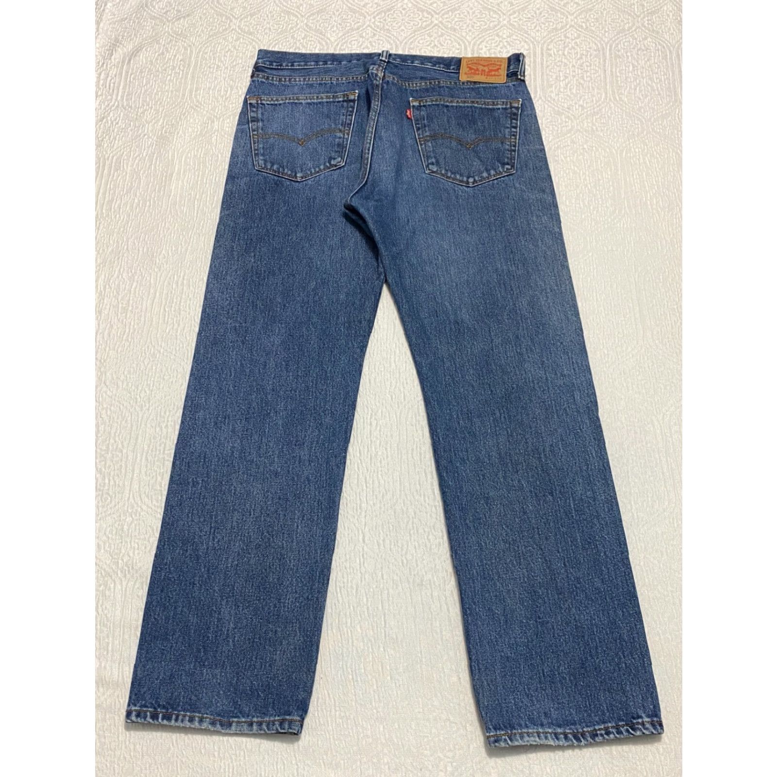 Levi's VINTAGE Levi's 505 Regular Fit Mens Jeans 36x32 Blue Faded Whiskers Size US 36 / EU 52 - 2 Thumbnail