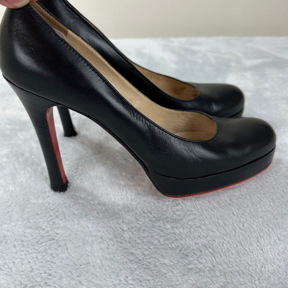 Christian Louboutin Christian Louboutin Black Leather Heels Women's Size 40.5 E Size US 10.5 / IT 40.5 - 1 Thumbnail