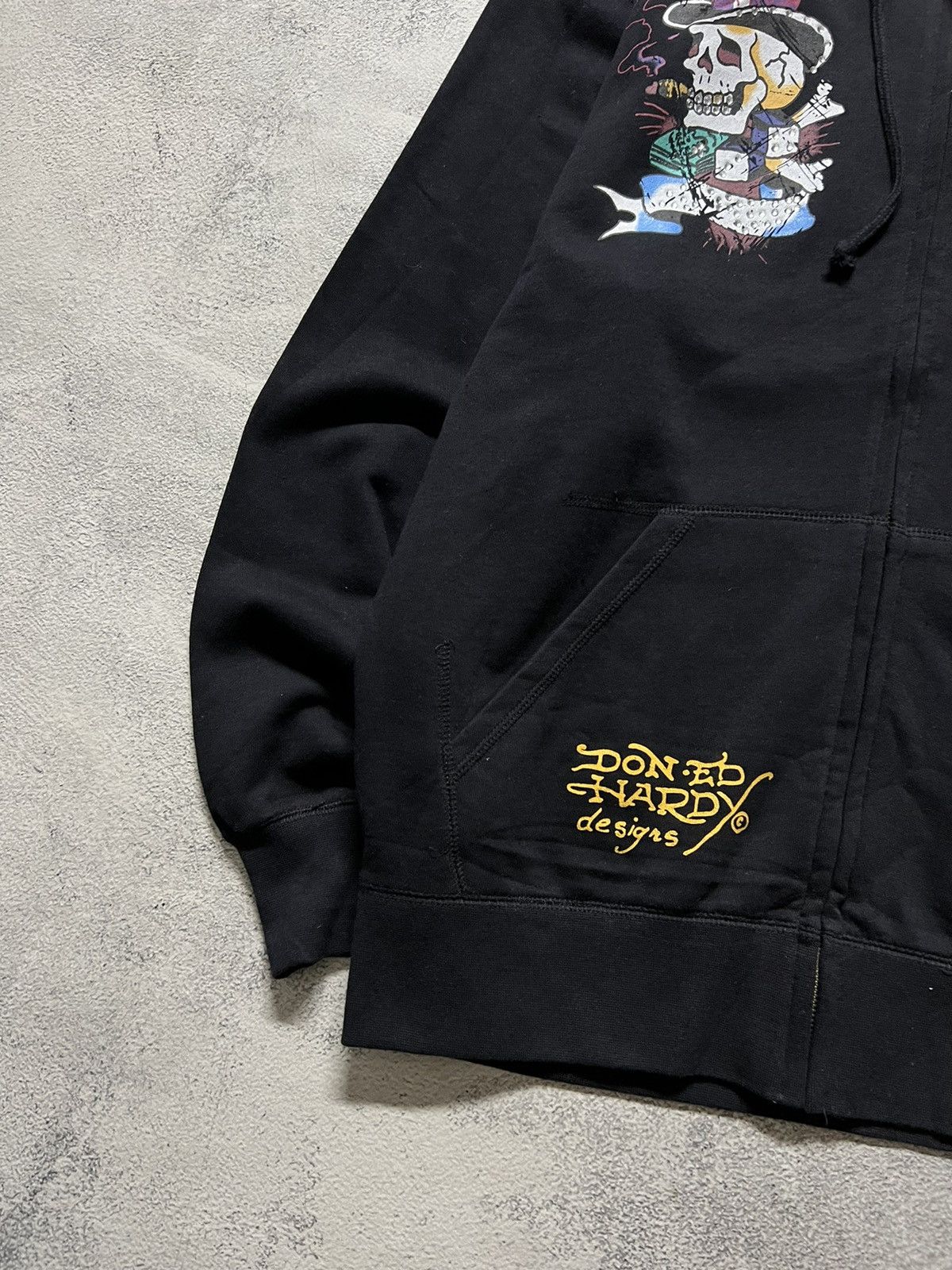 Ed Hardy Vintage Y2k Ed Hardy Skull ☠️ New Zip Hoodie 00’s Size US XXL / EU 58 / 5 - 5 Thumbnail
