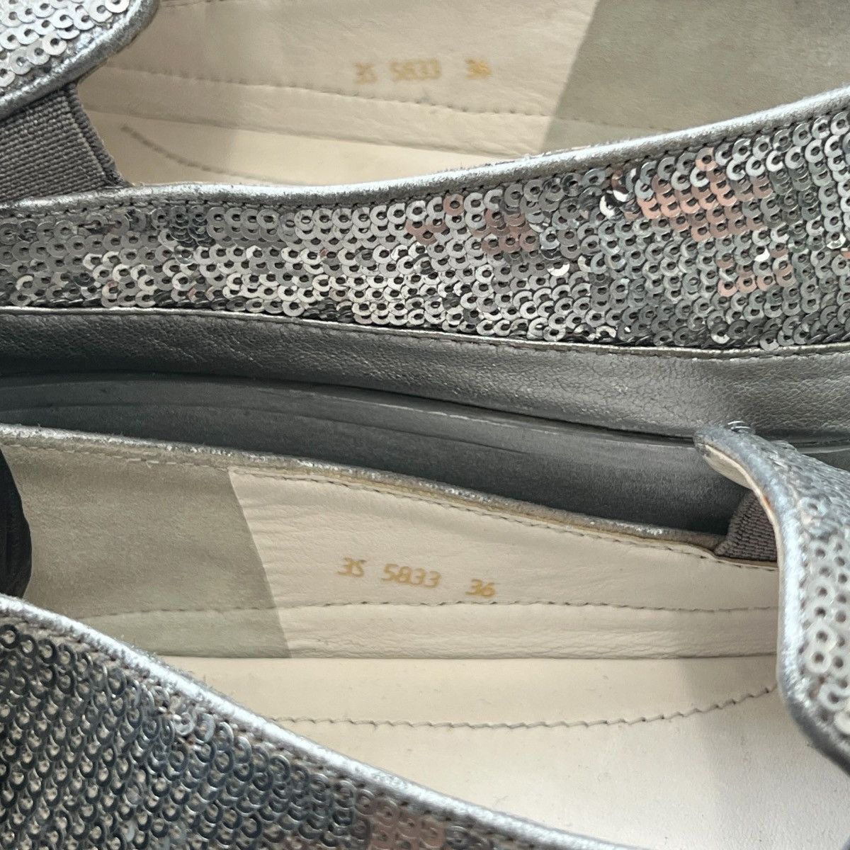 Prada PRADA SPORT “PAILLETTES ALLUMINIO” Silver Sequin Slip-On Size US 6 / IT 36 - 6 Thumbnail