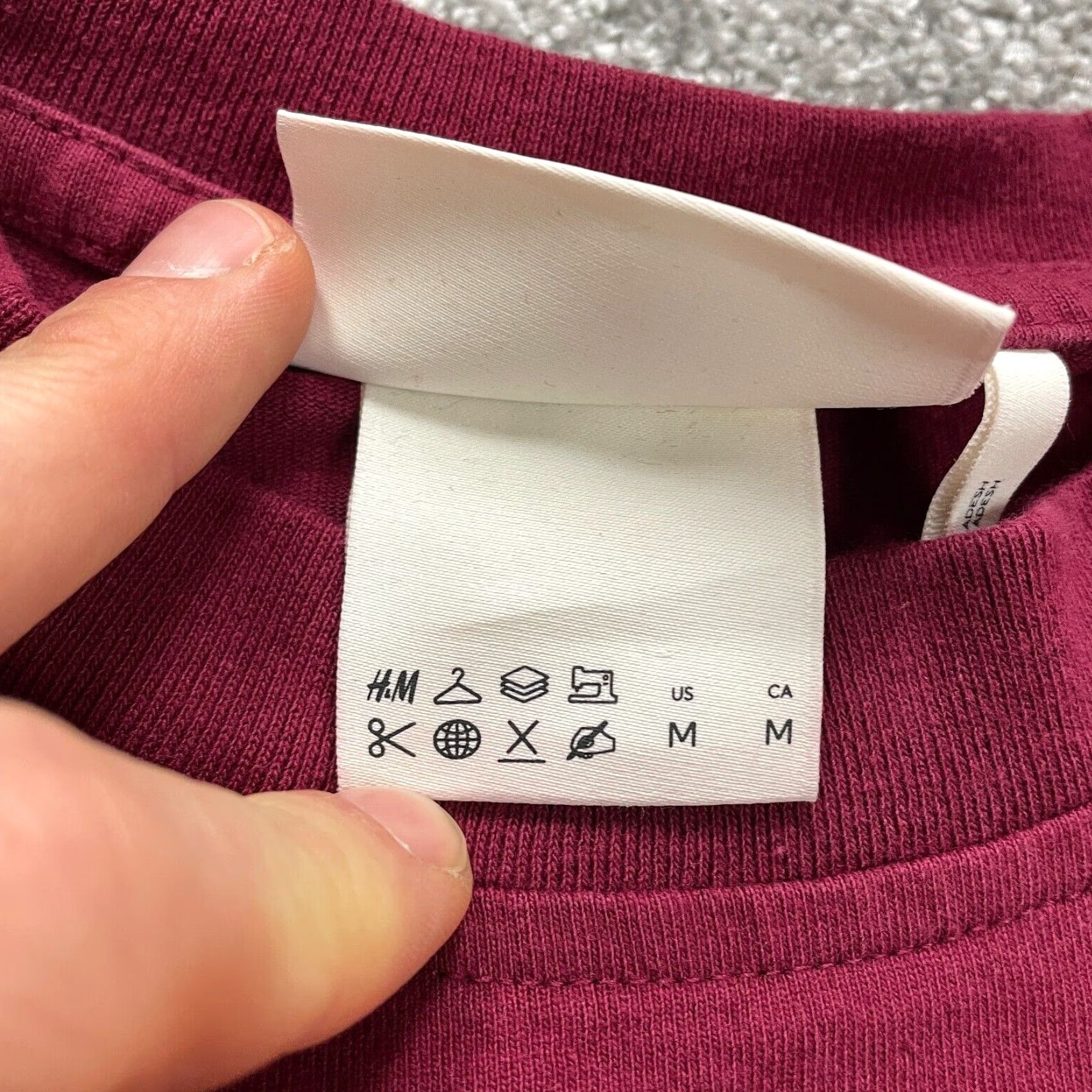 H&M H&M Shirt Mens M Red Cotton Mock Neck Long Sleeve T-Shirt Top Casual Knit Brand Logo Modern Classic Shirt 90s vibes Mens Size US M / EU 48-50 / 2 - 6 Thumbnail