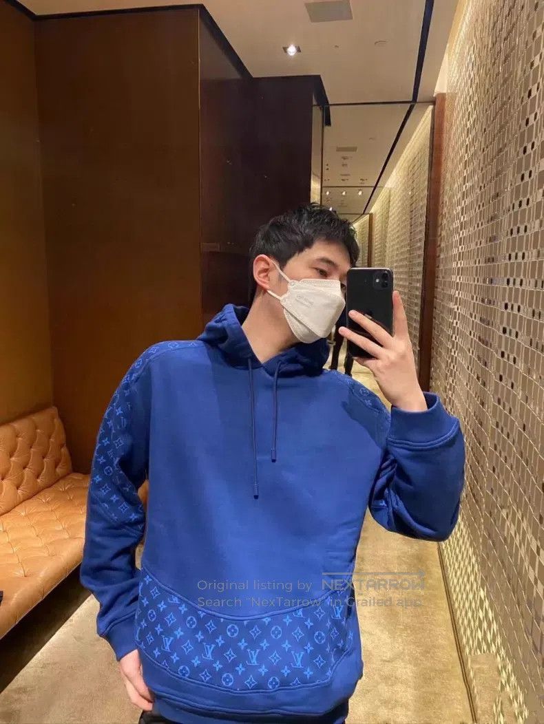 Louis Vuitton Louis Vuitton Presbyopic patchwork blue hoodie Size US M / EU 48-50 / 2 - 7 Thumbnail