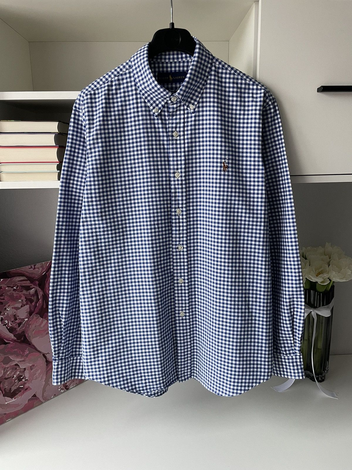 Polo Ralph Lauren × Ralph Lauren × Vintage Vintage Polo Ralph Lauren Shirt Button Up Flannel Blue/White Size US L / EU 52-54 / 3 - 1 Thumbnail