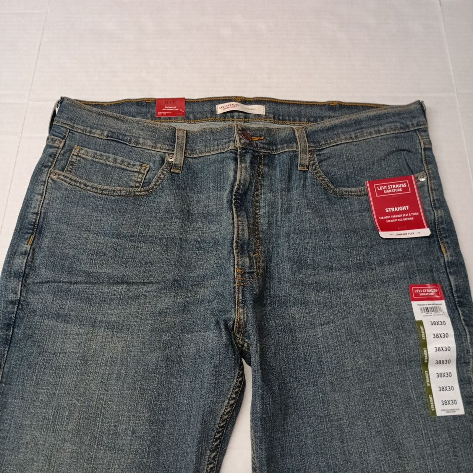 Levi's Signature By Levi Straight Jeans Men's 38x30 Blue Comfort Size US 38 / EU 54 - 4 Thumbnail