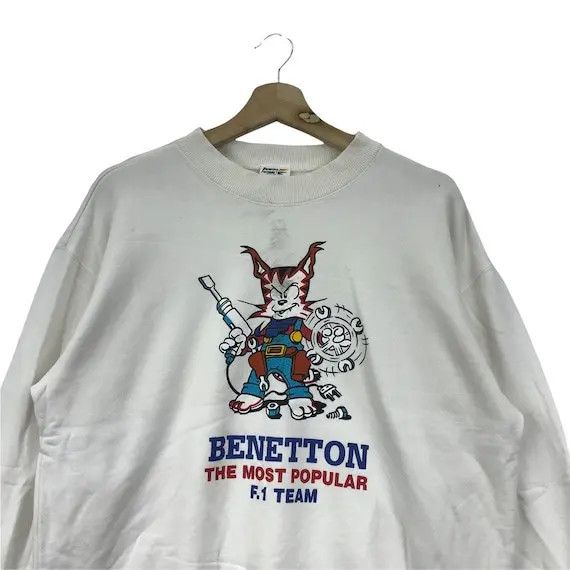 Benetton Vtg 90’ BENETTON FORMULA 1 RACING Team Cartoon Sweatshirt Size US L / EU 52-54 / 3 - 3 Thumbnail