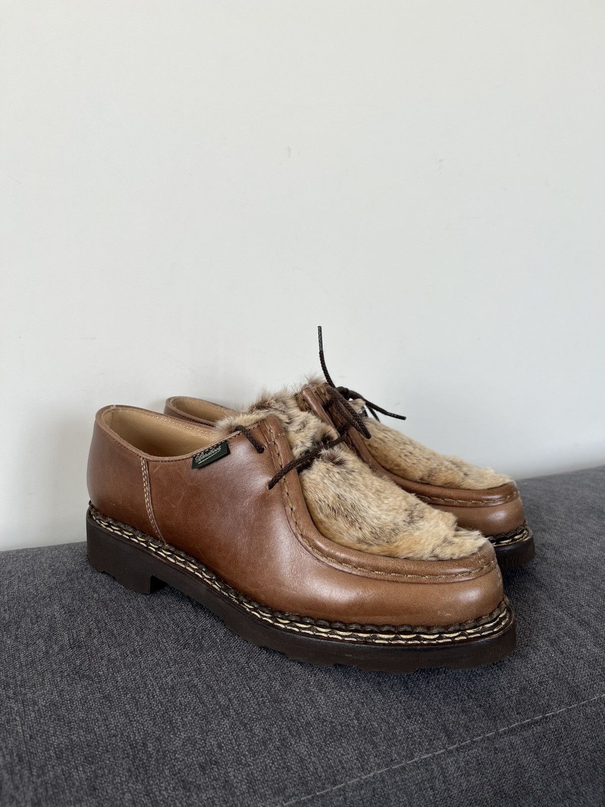 Paraboot Paraboot Michael Griff II Rabbit Fur Shoes sz 4 Size US 5 / EU 37 - 9 Thumbnail