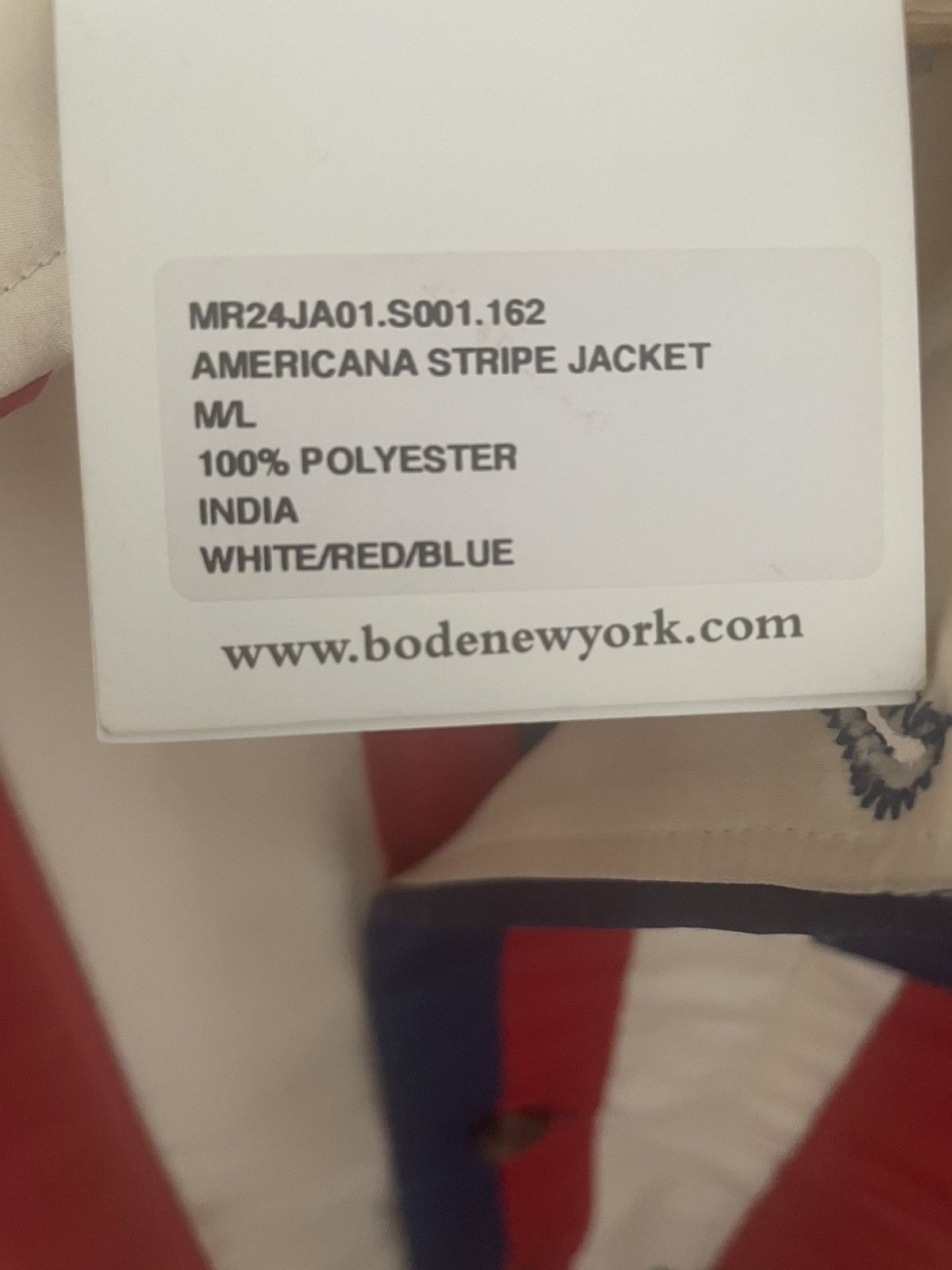 Bode Bode Americans Stripe Jacket Size M/L Size US M / EU 48-50 / 2 - 6 Thumbnail