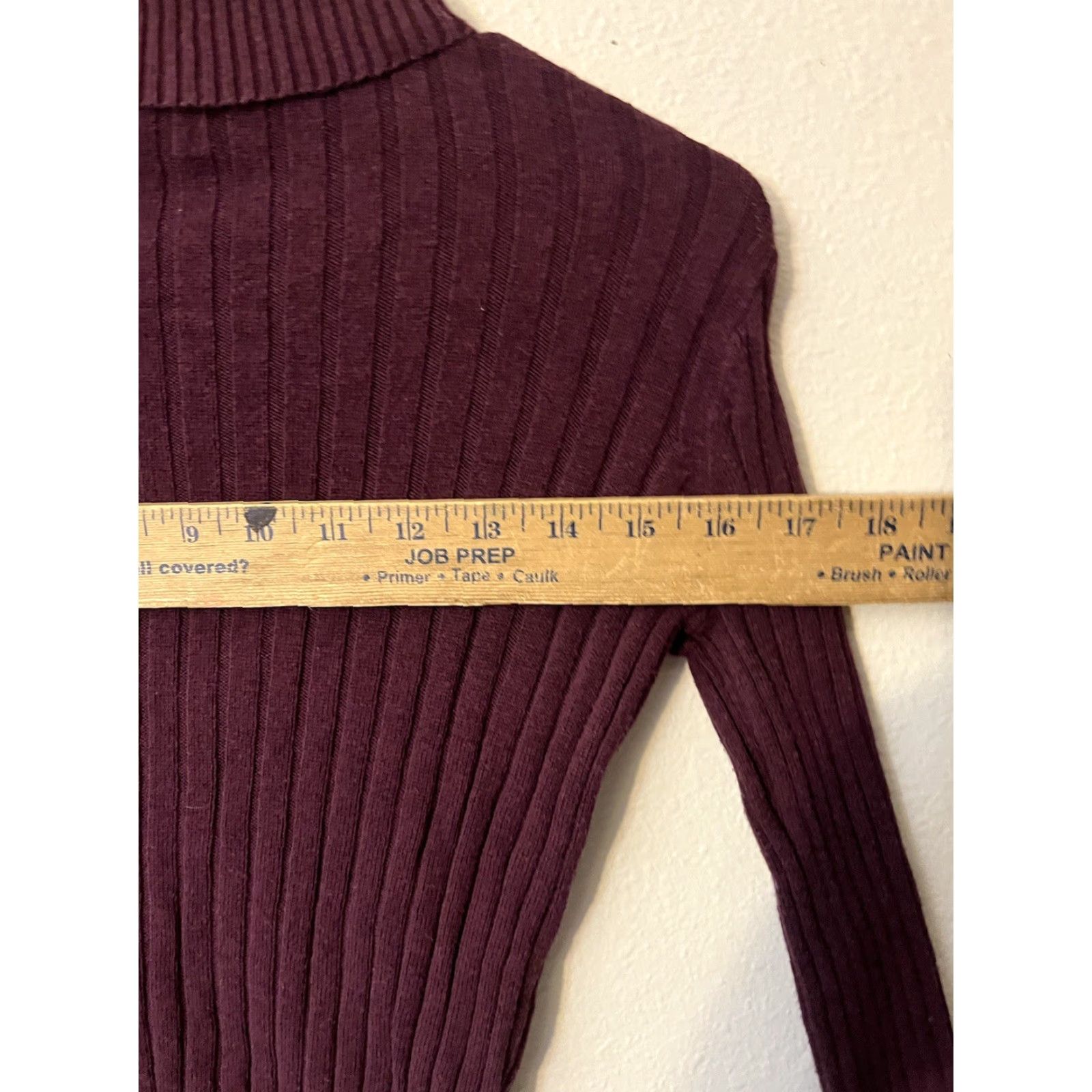 Aeropostale VINTAGE Aeropostale Turtleneck Sweater Ladies Juniors SZ M Maroon Knit Ribbed Top Size M / US 6-8 / IT 42-44 - 5 Thumbnail