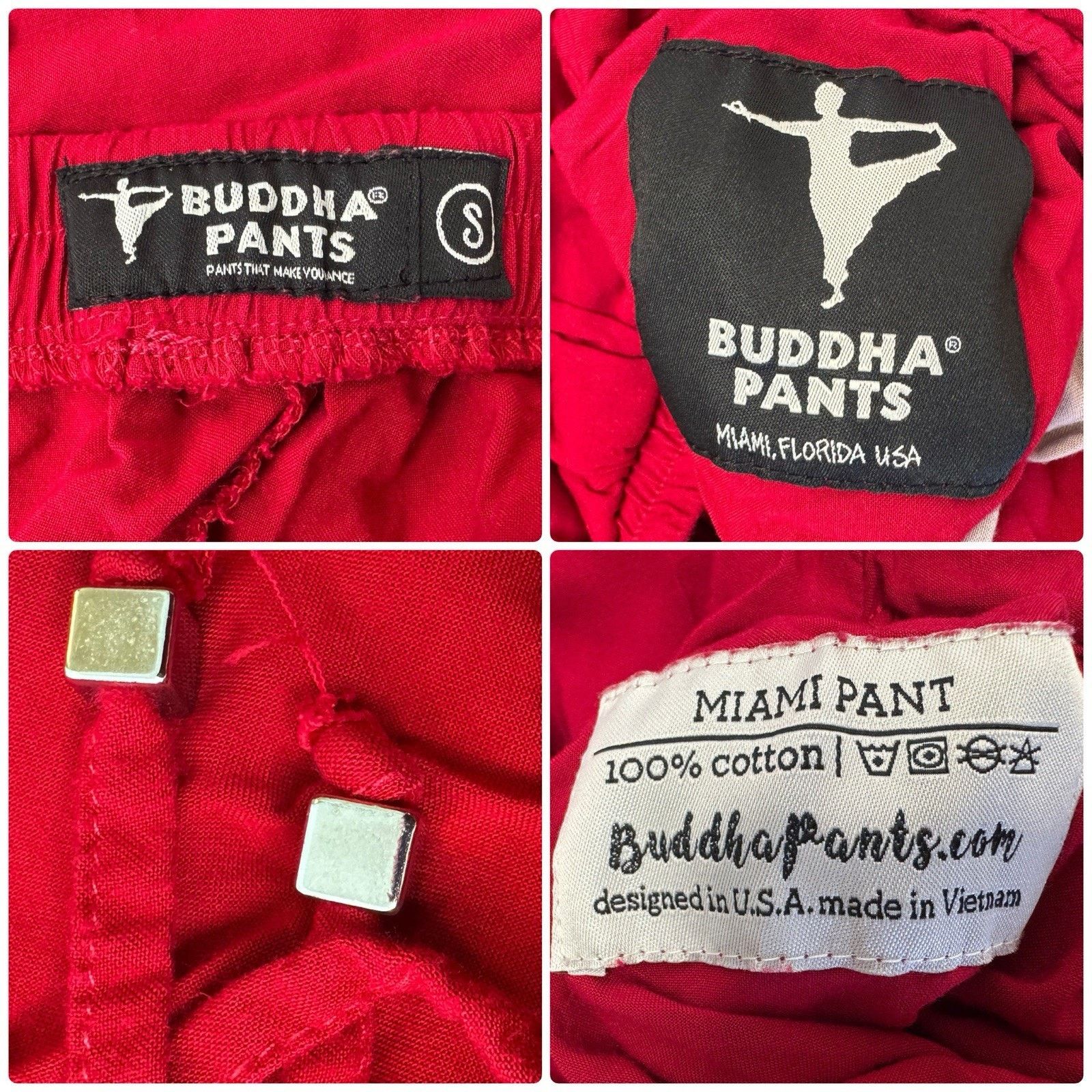 Other Buddha Pants Miami Solid Jogger Harem Pants Scarlet Red S Size 27" / US 4 / IT 40 - 9 Thumbnail