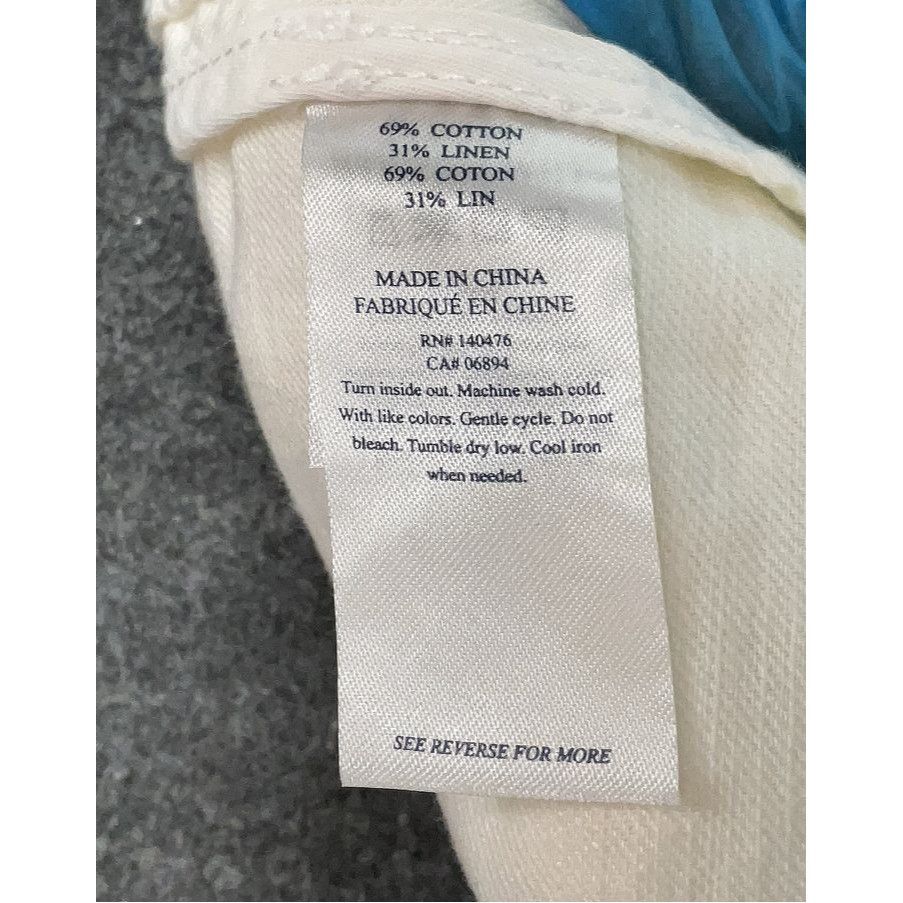 Faherty NWT Faherty $248 Women's Small Larkspur Jacket White Linen B Size S / US 4 / IT 40 - 7 Thumbnail