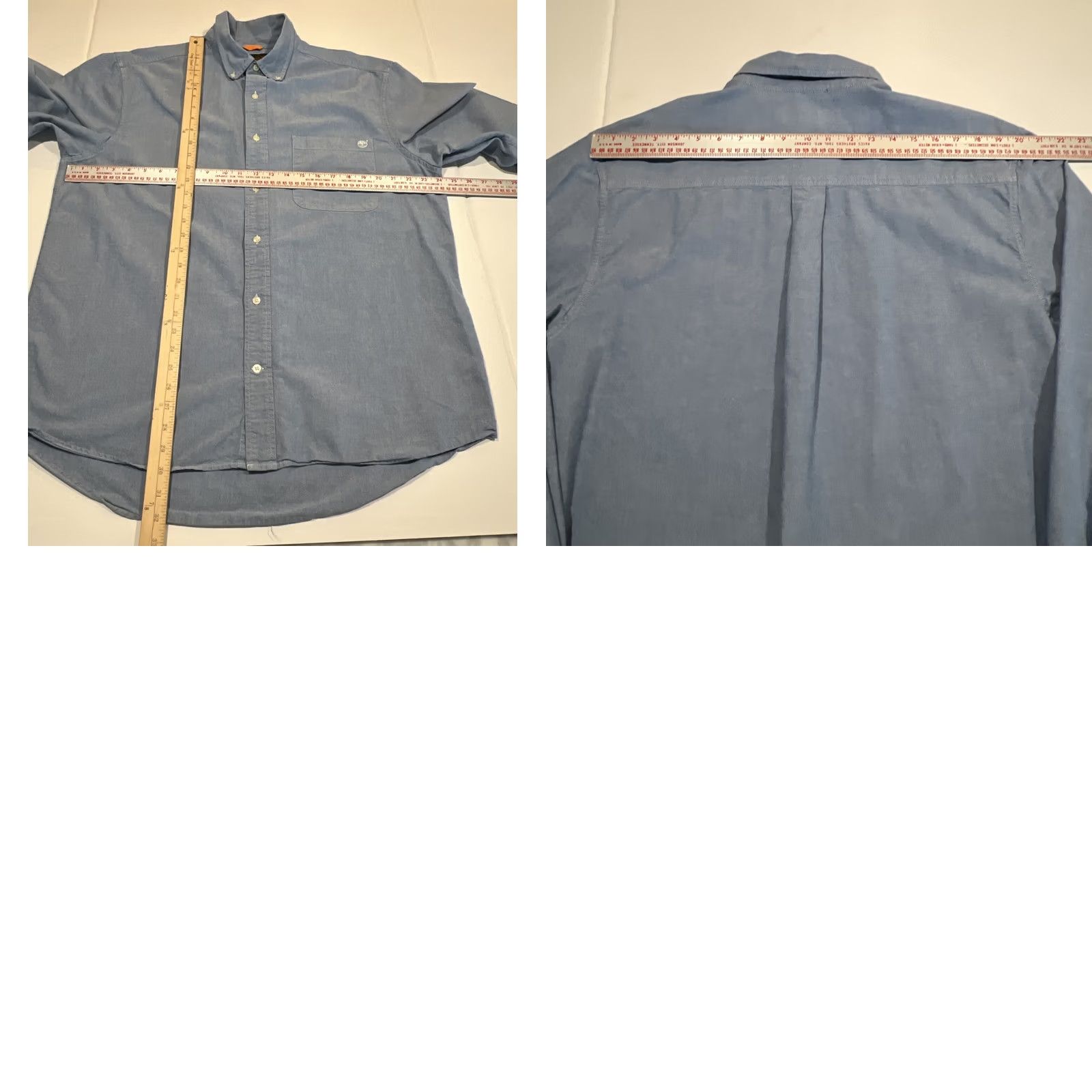 Timberland Timberland Shirt XL Button-Down Dress Long Sleeve Blue Pocket Logo Size 46R - 8 Thumbnail