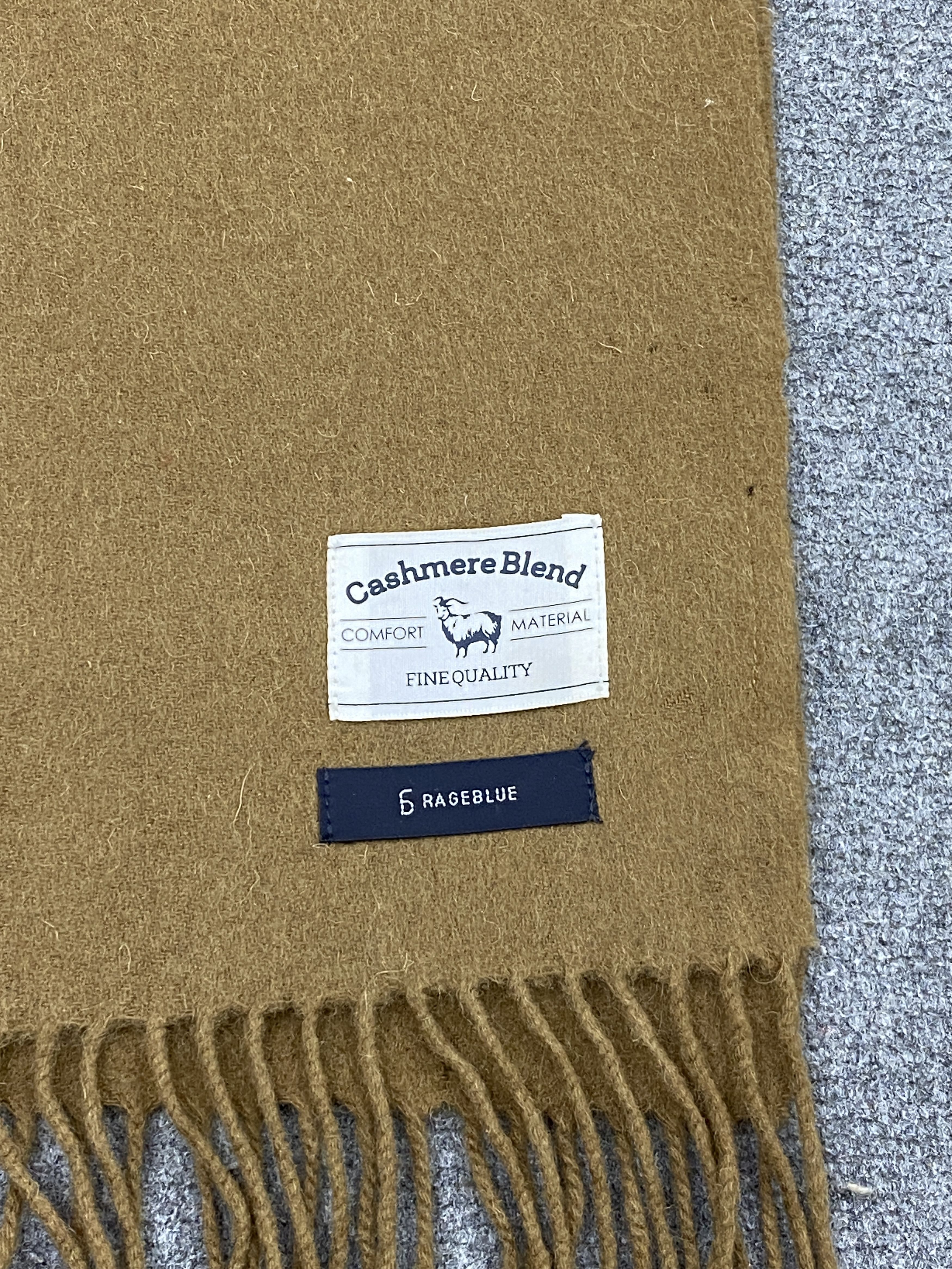 Japanese Brand Vintage Rageblue Cashmere Scarf Muffler / Neckwear - SC0030 Size ONE SIZE - 4 Thumbnail