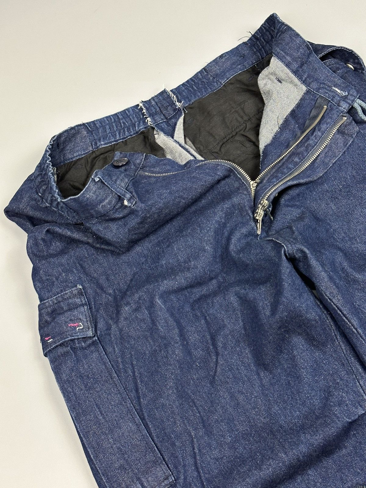 If Six Was Nine × Le Grande Bleu (L.G.B.) 🔥Rare🔥Kapital Inspired Baggy Twist Waist Sashiko Denim Size US 35 - 10 Thumbnail