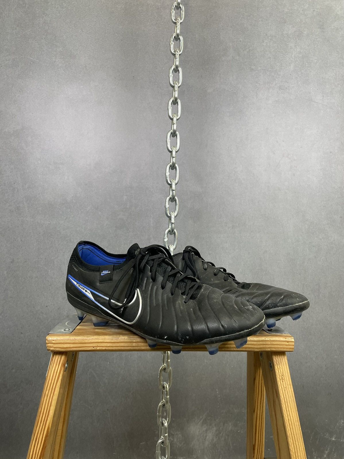image of Nike Legend 10 Elite Fg Black Blue Dv4328-040 Size 11 Cleats Shoes, Men's