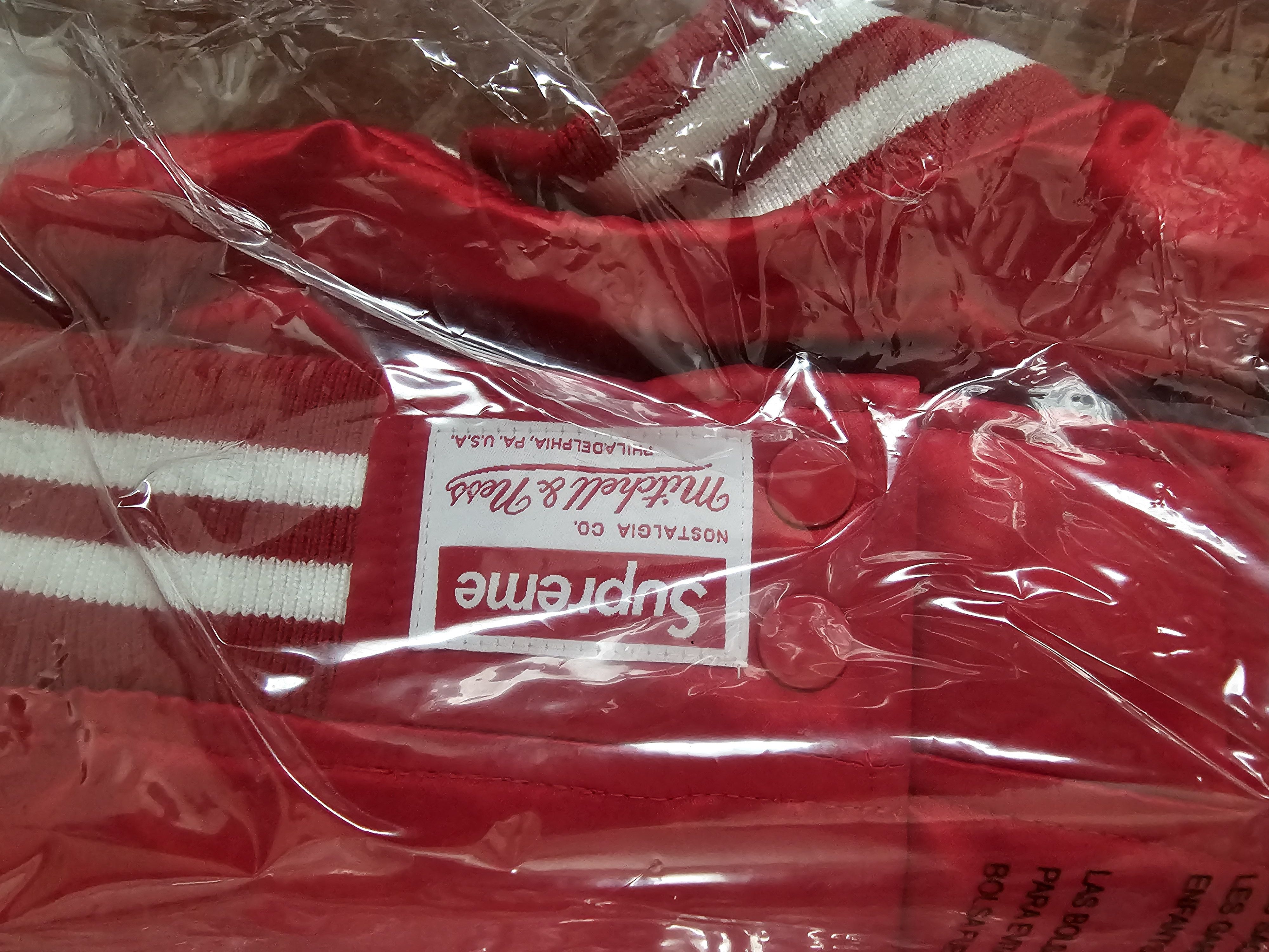 Supreme Supreme Red Satin Mitchell & Ness Varsity Jacket FW24 Size US S / EU 44-46 / 1 - 7 Thumbnail