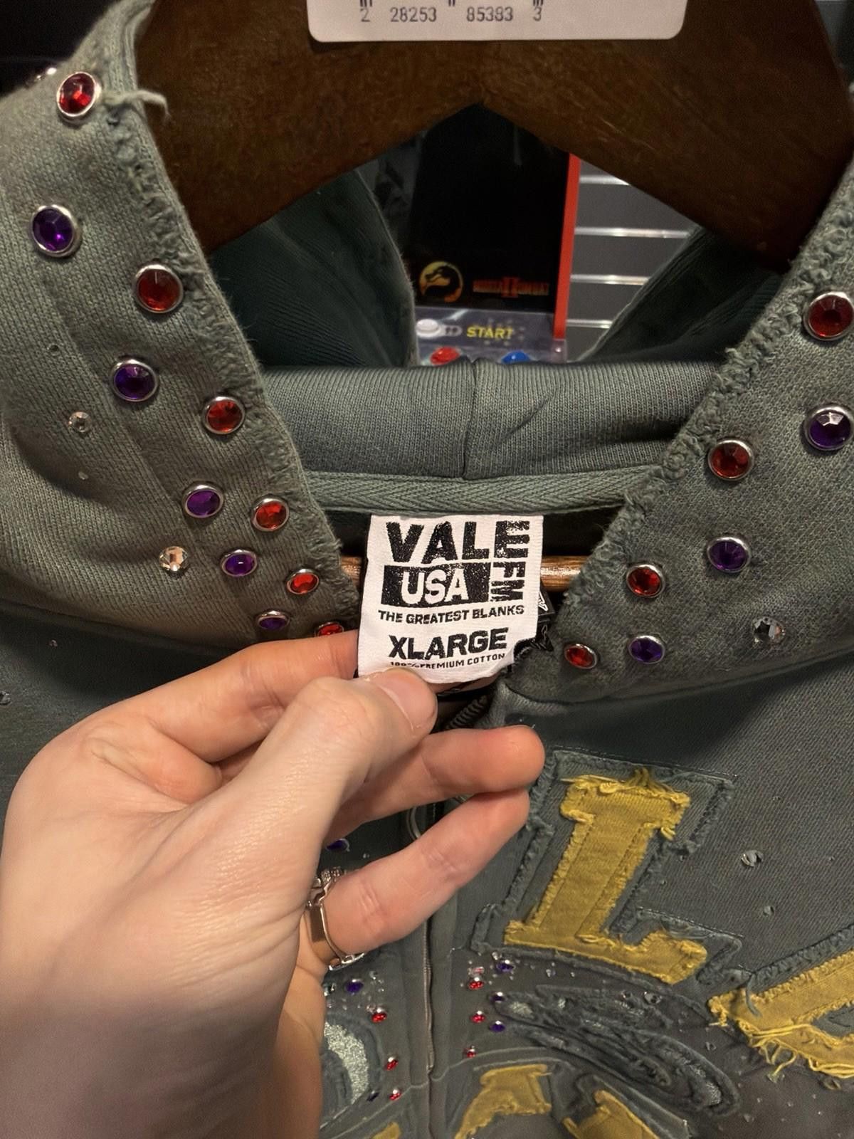 Vale XL - Vale Zip Up Green Stone Studded Hoodie Authentic Valley Size US XL / EU 56 / 4 - 4 Thumbnail