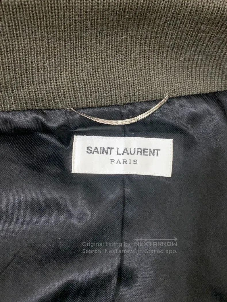 Saint Laurent Paris Saint Laurent Men's Green Varsity Jacket. Size US M / EU 48-50 / 2 - 3 Thumbnail