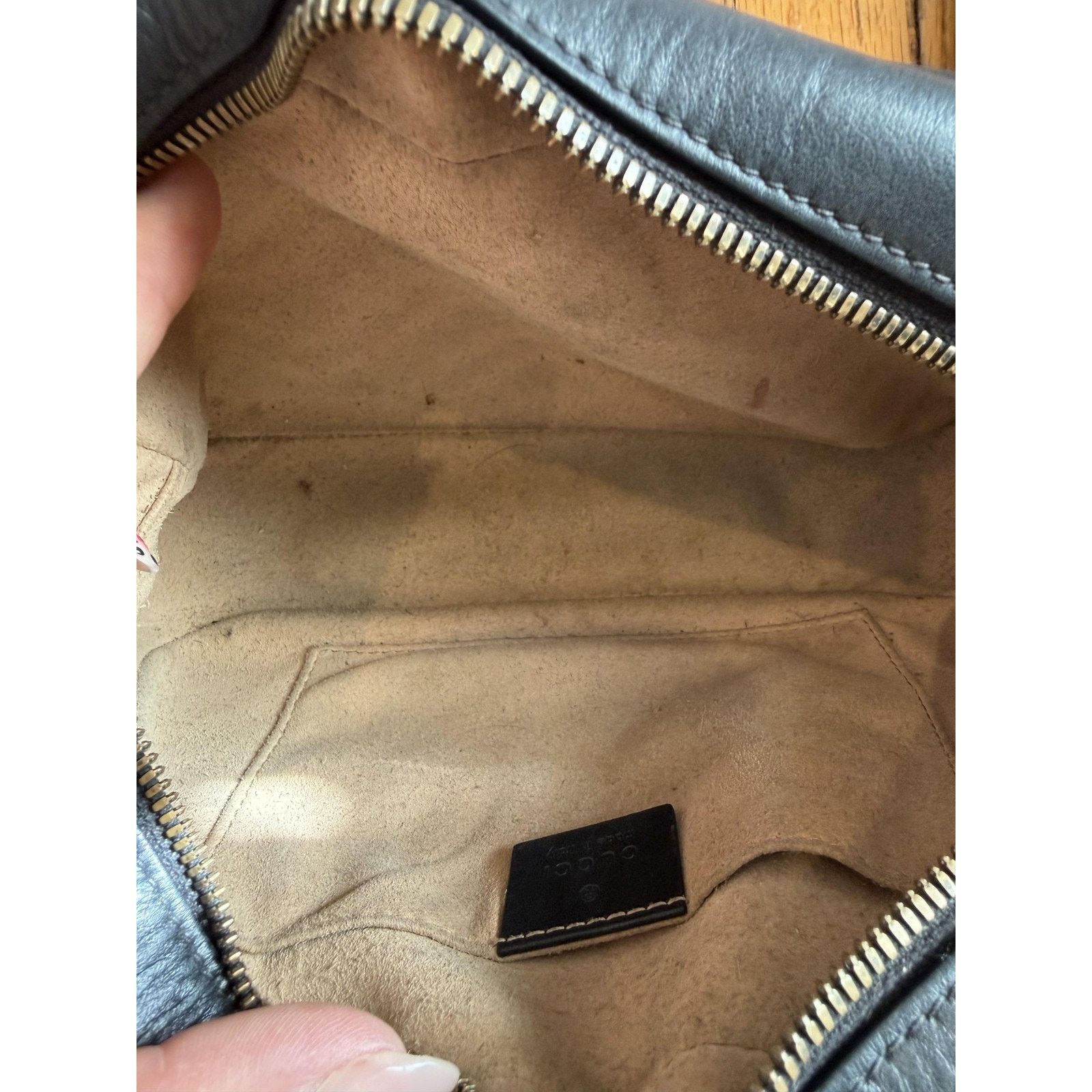Gucci Gucci Crossbody Bag Small Black Leather GG Marmont Camera Size ONE SIZE - 10 Thumbnail