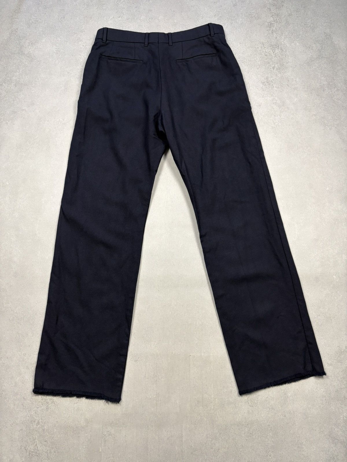 Burberry Burberry Avant-Garde Wool Trousers Curved Pockets Raw Hem 50 Size US 34 / EU 50 - 2 Thumbnail