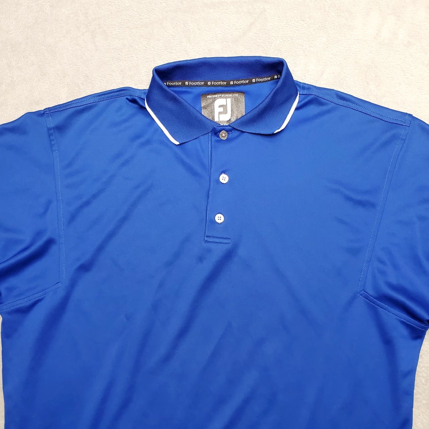 Footjoy Footjoy Polo Shirt Mens L Blue Polyester Prodry Superlite Performance Golf Size US L / EU 52-54 / 3 - 2 Thumbnail
