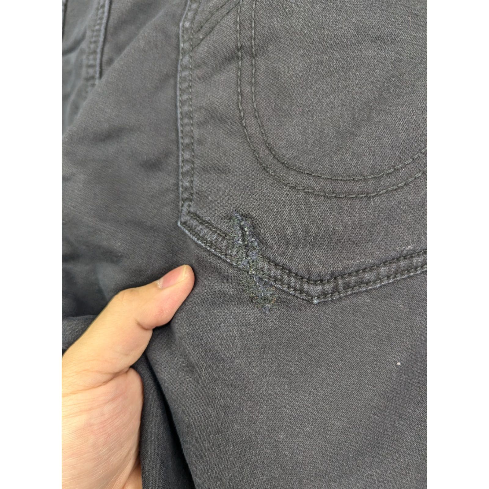 True Religion True Religion Jogger Relaxed Mens 37x33 Black Fleece Elastic Waist Drawstring Sweatpants Activewear Size US 37 - 6 Thumbnail