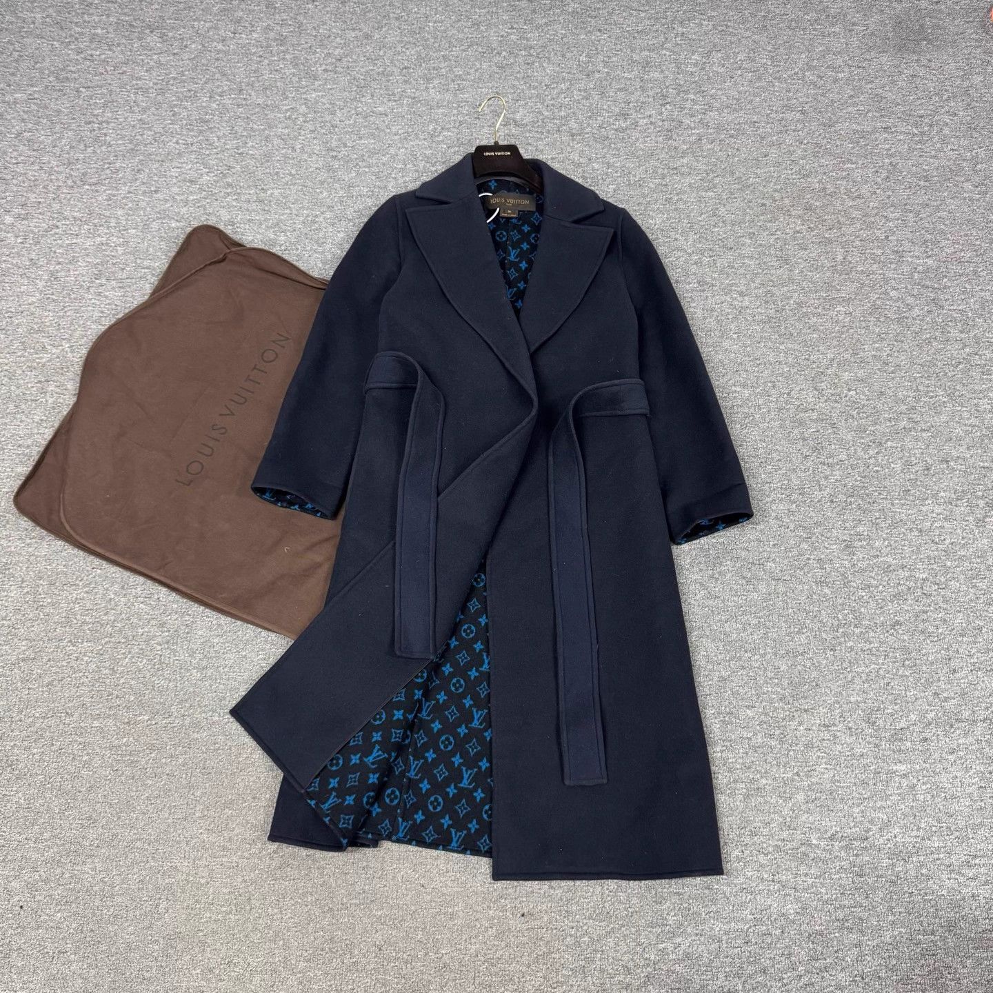 Louis Vuitton LV Monogram all over print wool coat 36 Size XS / US 0-2 / IT 36-38 - 1 Thumbnail
