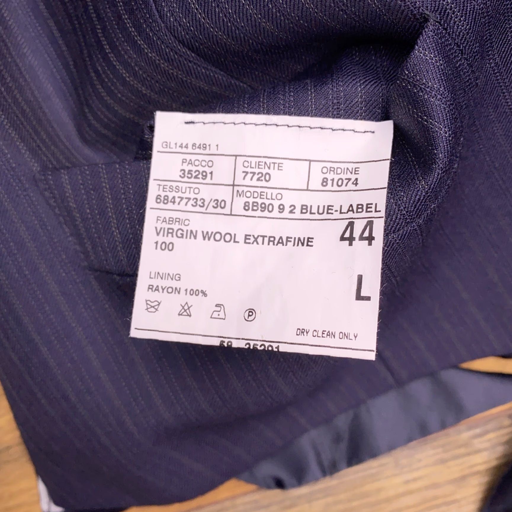 Polo Ralph Lauren Polo Ralph Lauren Suit Lapel Vest Mens 44 Long Navy Blue Striped Wool Size US XXL / EU 58 / 5 - 5 Thumbnail