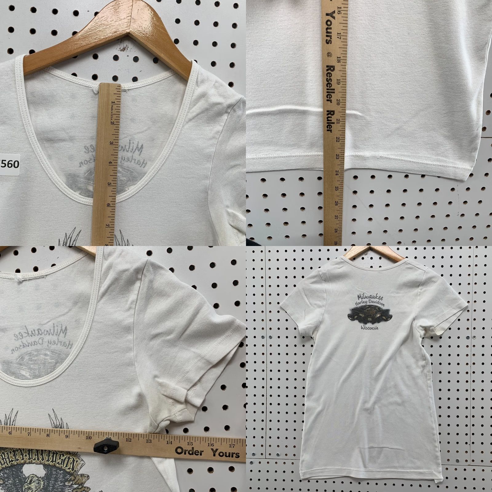 Harley Davidson VINTAGE Harley Davidson Motorcycle Top White Medium Womens Milwaukee WIS Size M / US 6-8 / IT 42-44 - 9 Thumbnail