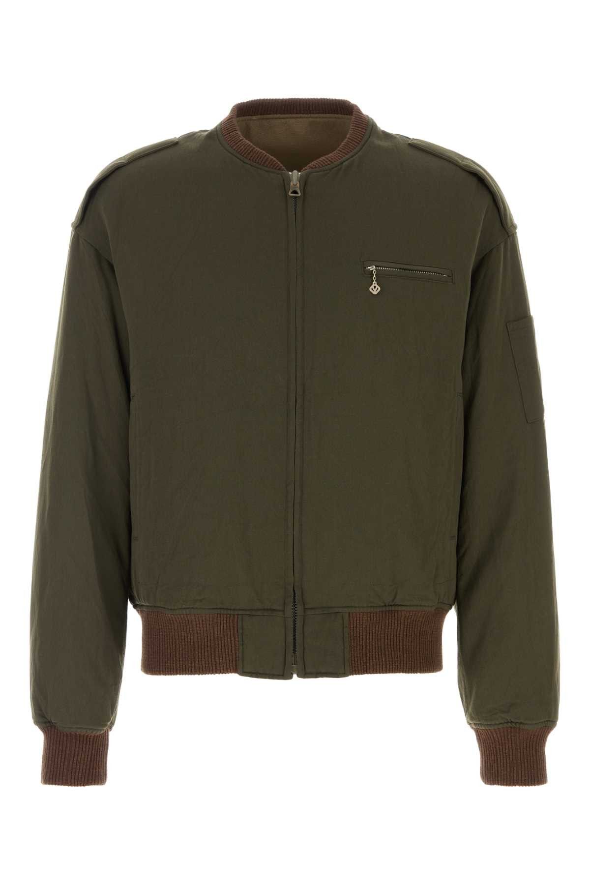 Visvim Olive Green Wool Blend Gunner Down Jacket Size US S / EU 44-46 / 1 - 1 Thumbnail