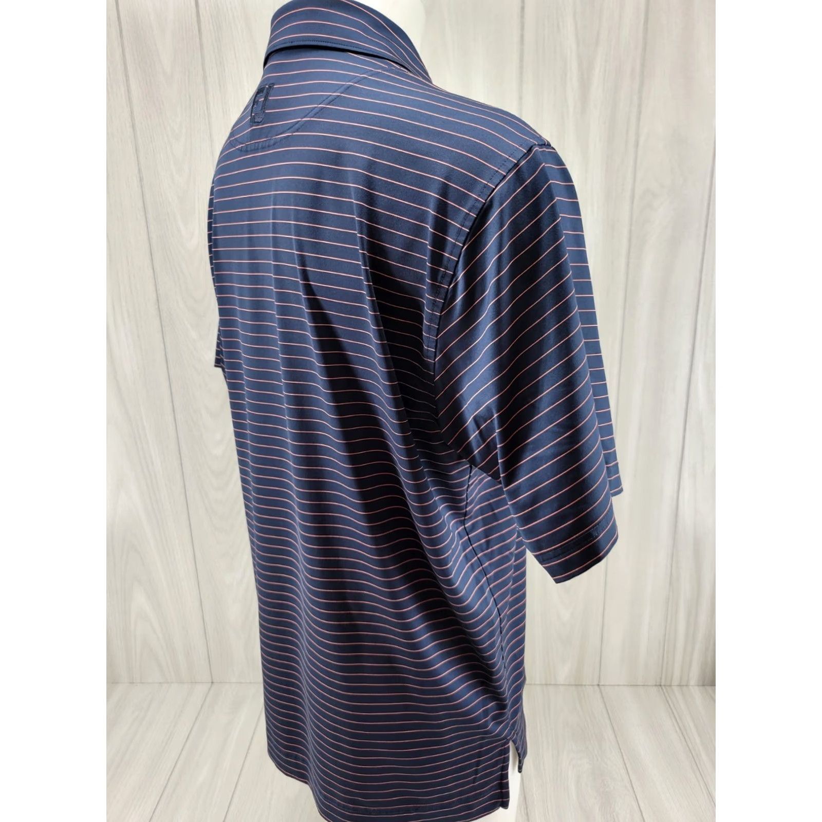 Footjoy FootJoy FJ Golf Perform Polo Shirt 3 Button Navy Striped Men’s Med Providence Size US M / EU 48-50 / 2 - 5 Thumbnail